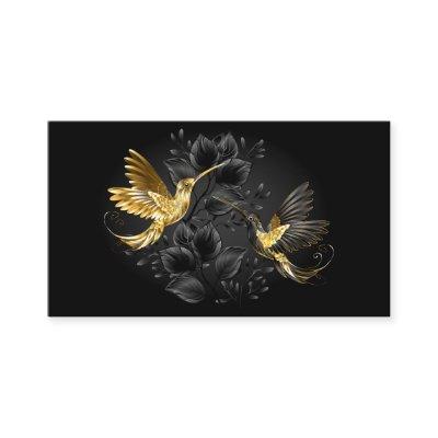 Black and Gold Hummingbird Calling Card
