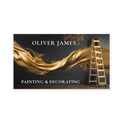 Black and gold ladder metallic paint decorator