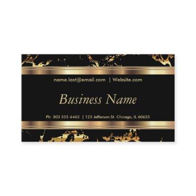 Black and Gold Marble and Elegant Gold Bars