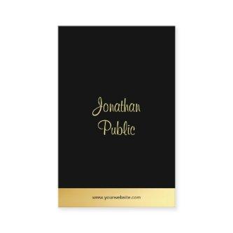 Black And Gold Modern Elegant Hand Script Template