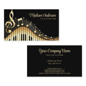 Black And Gold Music Notes Design Business