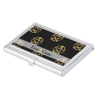 Black and gold pentagram  case