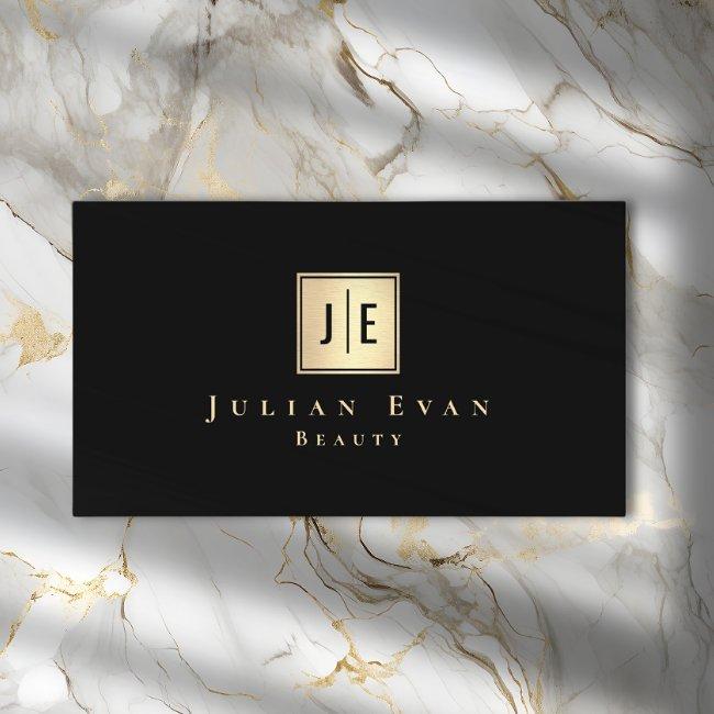Black and Gold Professional Monogram