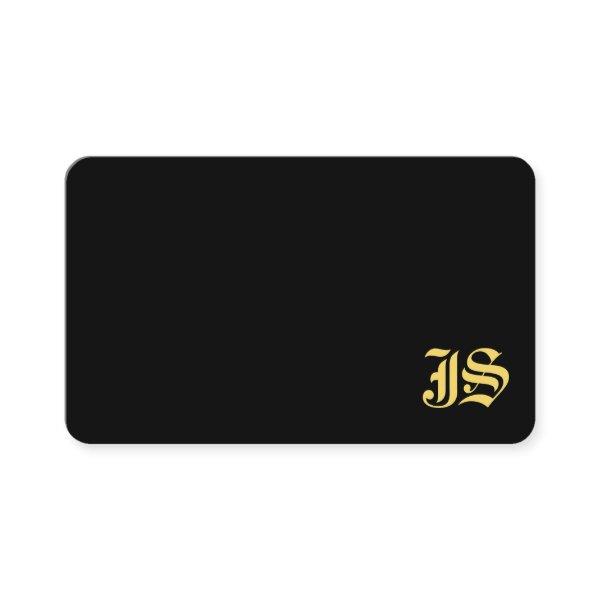 Black And Gold Professional Monogrammed Classic