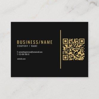 Black and gold  QR code