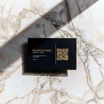 Black and gold  QR code