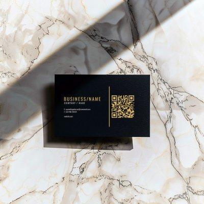 Black and gold  QR code