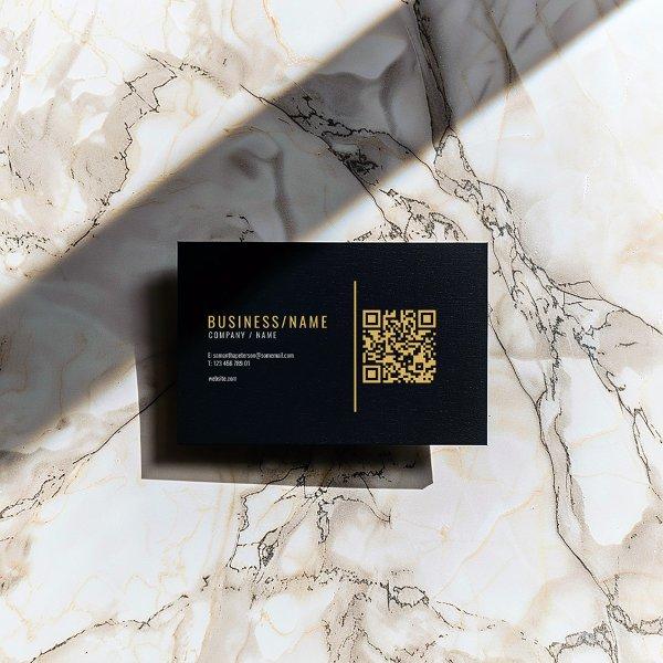 Black and gold  QR code