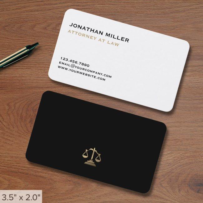 Black and Gold Scales of Justice