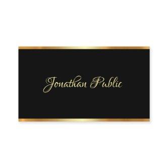 Black And Gold Template Professional Script Modern
