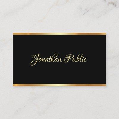 Black And Gold Template Professional Script Modern
