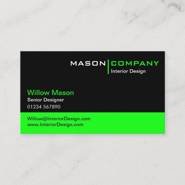 Black and Lime Green Corporate