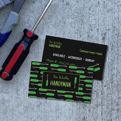 Black and Neon Green Repairman