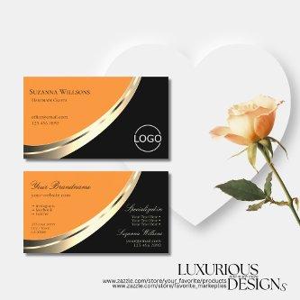 Black and Orange Noble Gold Decor with Logo Modern