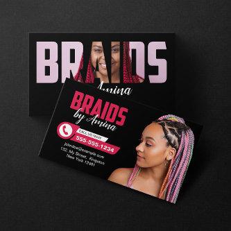 Black and Pink Africa Hair Braiding Salon Photo