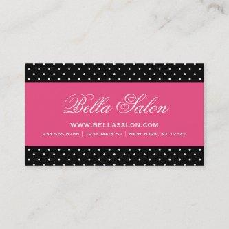 Black and Pink Cute Modern Polka Dots