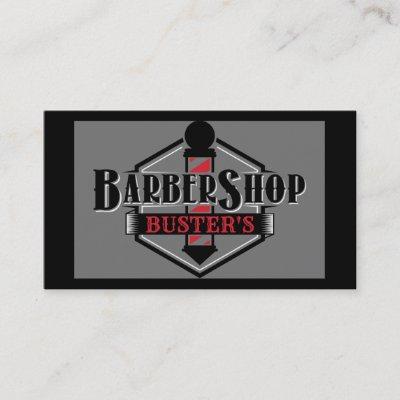 Black and Red Barber Logo Personalize