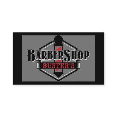 Black and Red Barber Logo Personalize