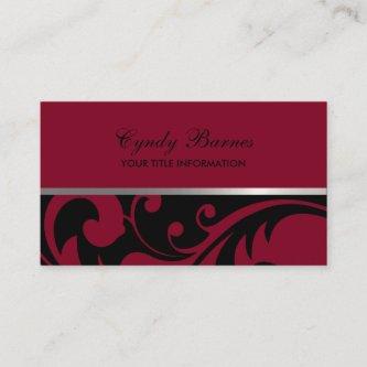 Black and Red Damask