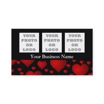Black and red heart pattern company logo