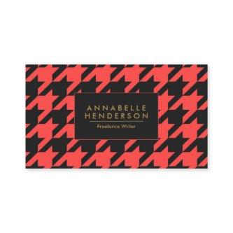 Black and Red Houndstooth