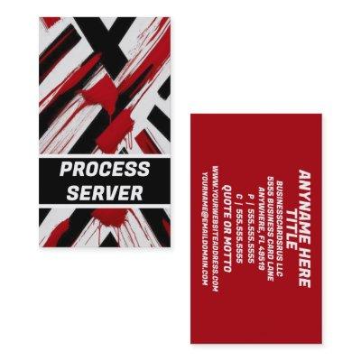 Black and Red Process Server