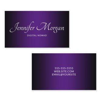 Black and Royal Purple Elegant Ombre