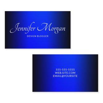 Black and Sapphire Blue Elegant Ombre