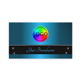 Black and Teal Gradient with Logo Professional