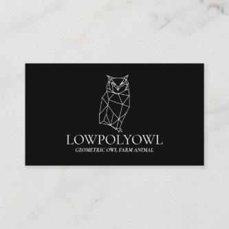 Black and White Animal Lowpoly Owl