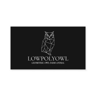 Black and White Animal Lowpoly Owl