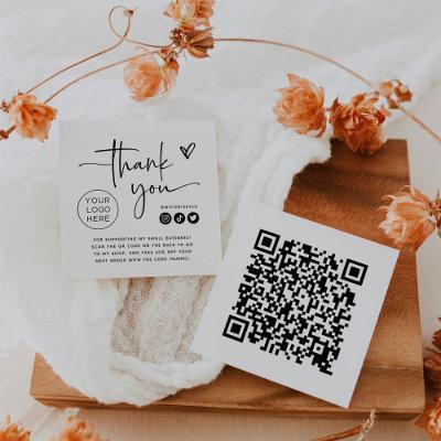 Black and White | Branding Thank You Packing Card