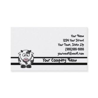 Black and White Cartoon Cow