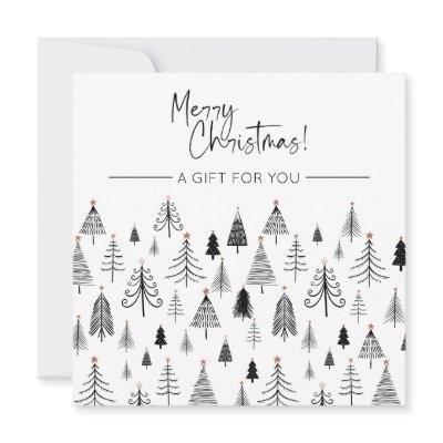 Black and White Christmas Gift Certificate