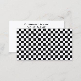 Black and White Classic Checkerboard by STaylor