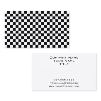 Black and White Classic Checkerboard by STaylor