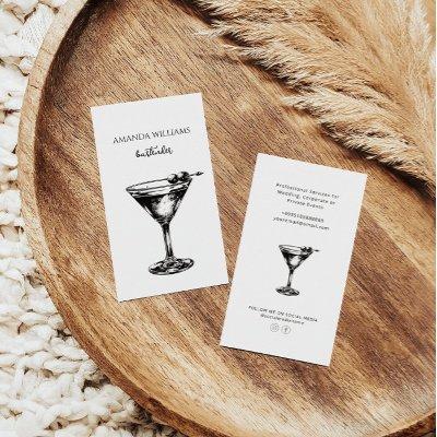 Black and White Cocktail Professional Bartender