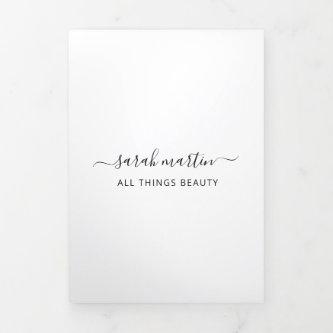 Black and White Elegant Business Trifold Brochure