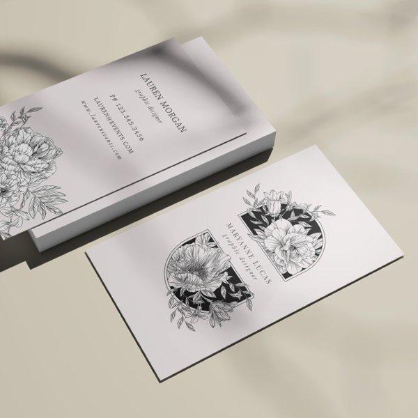 Black and White Elegant Floral