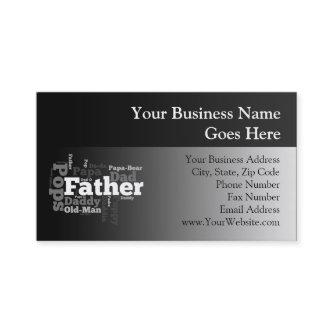 Black and White Father Word Collage
