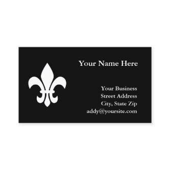 Black and White Fleur de Lis