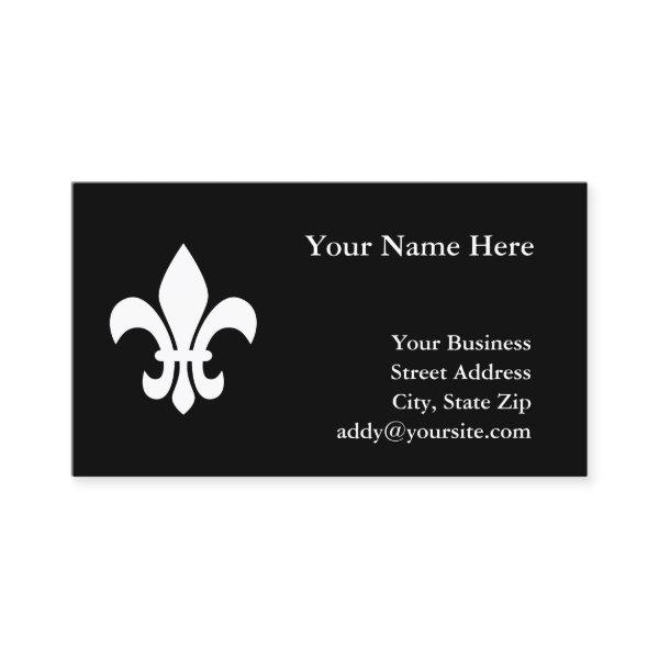 Black and White Fleur de Lis