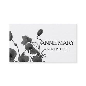 Black And White Floral Wedding Event Planner Chic