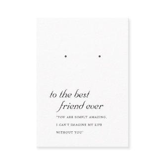 BLACK AND WHITE FRIEND EARRING DISPLAY CARD