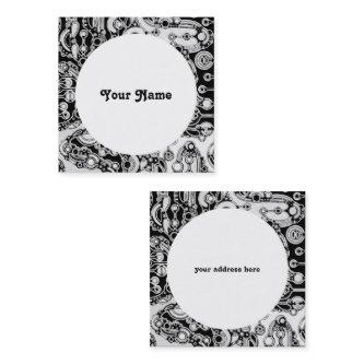 Black And White Geometric Art 3 Square