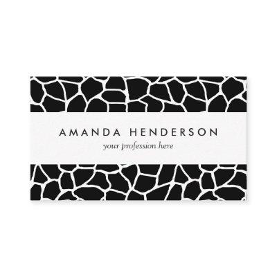 Black and White Giraffe Print Animal Pattern