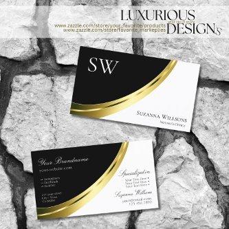 Black and White Gold Decor with Monogram Modern