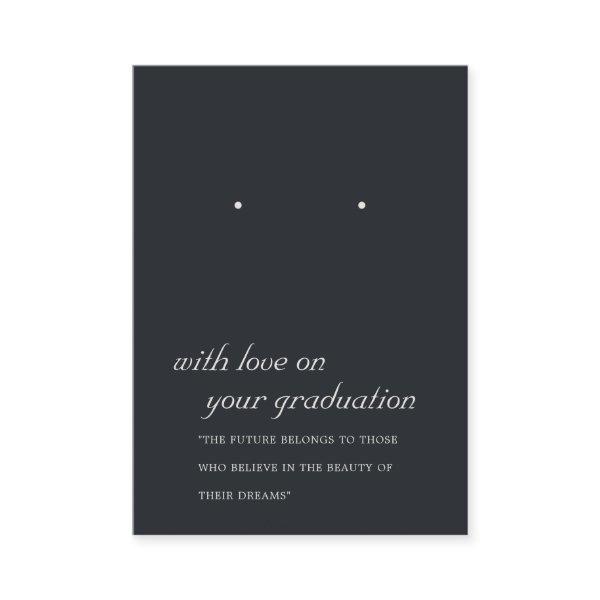 BLACK AND WHITE GRADUATION EARRING DISPLAY CARD