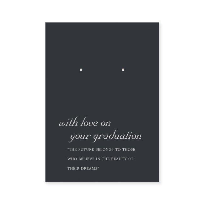 BLACK AND WHITE GRADUATION EARRING DISPLAY CARD