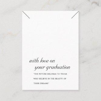 BLACK AND WHITE GRADUATION NECKLACE DISPLAY CARD